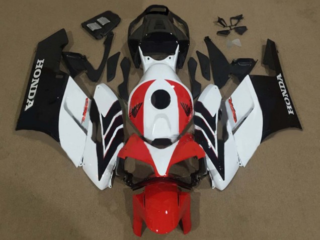 2004-2005 Honda CBR1000RR Motorcycle Fairing - White Red Matte Black