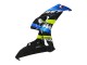 2006-2007 Honda CBR1000RR Motorcycle Fairings - Blue Fluorescent Green Glossy Black Shark 46