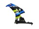2006-2007 Honda CBR1000RR Motorcycle Fairings - Blue Fluorescent Green Glossy Black Shark 46