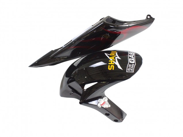 2006-2007 Honda CBR1000RR Motorcycle Fairings - Glossy Black Yellow Red Flame