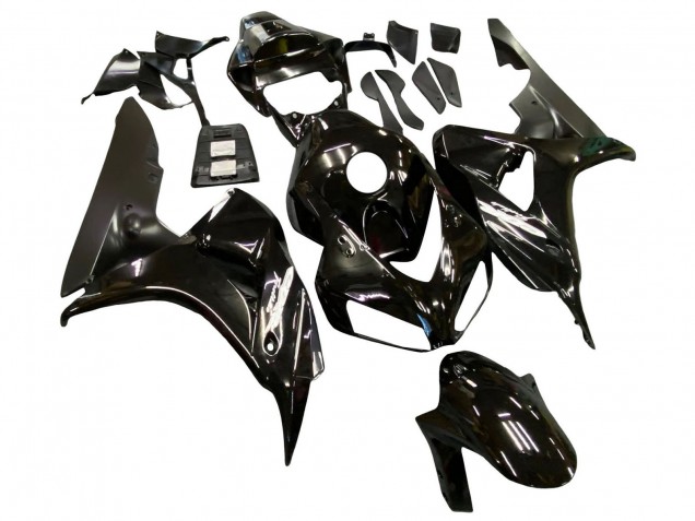 2006-2007 Honda CBR1000RR Motorcycle Fairings - Glossy Black Matte Black