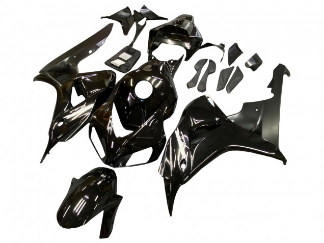 2006-2007 Honda CBR1000RR Motorcycle Fairings - Glossy Black Matte Black