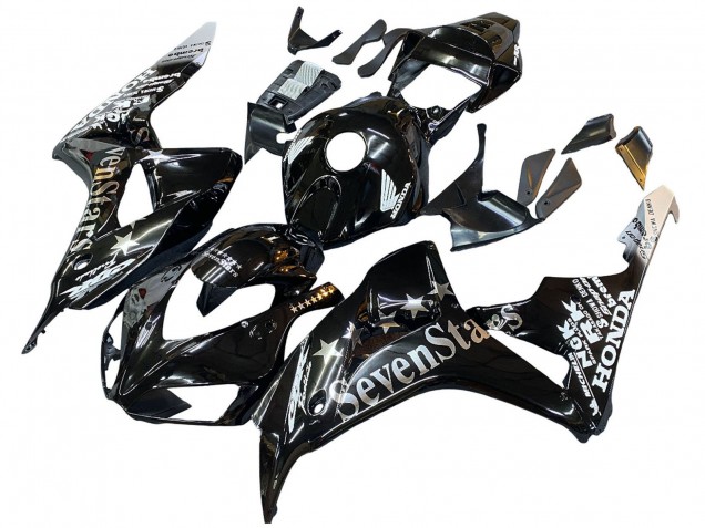 2006-2007 Honda CBR1000RR Motorcycle Fairings - Glossy Black Gold SevenStars