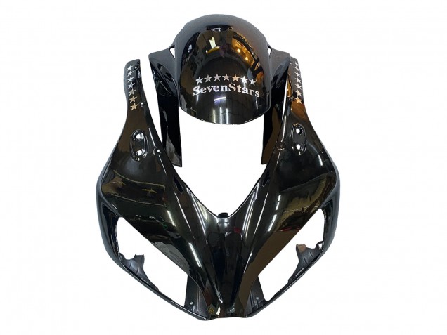 2006-2007 Honda CBR1000RR Motorcycle Fairings - Glossy Black Gold SevenStars