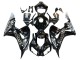 2006-2007 Honda CBR1000RR Motorcycle Fairings - Glossy Black Gold SevenStars