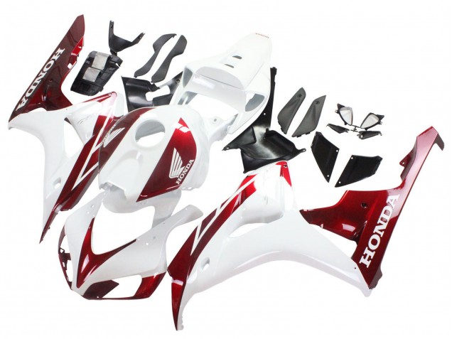 2006-2007 Honda CBR1000RR Motorcycle Fairings - White Red