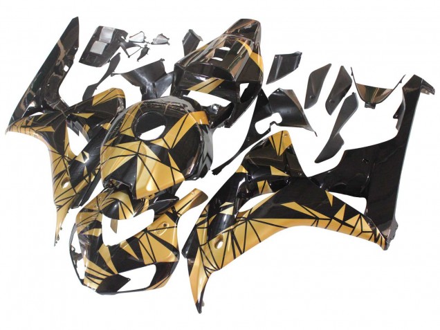 2006-2007 Honda CBR1000RR Motorcycle Fairings - Gold Glossy Black