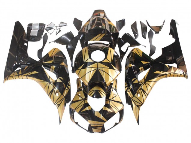 2006-2007 Honda CBR1000RR Motorcycle Fairings - Gold Glossy Black