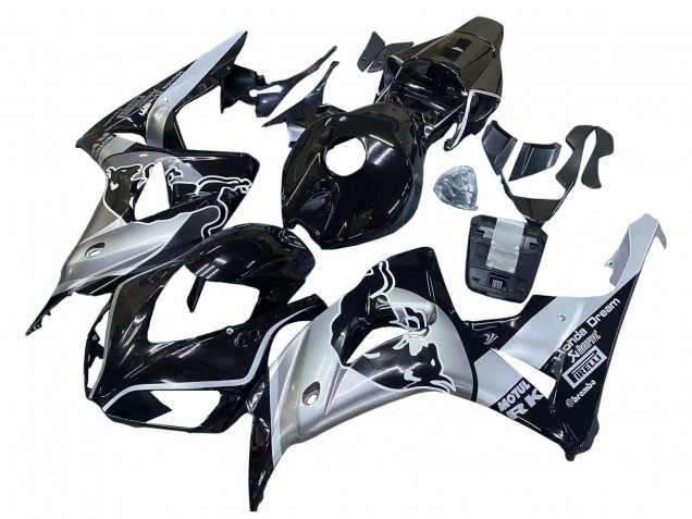 2006-2007 Honda CBR1000RR Motorcycle Fairings - Silver Glossy Black Red Bull