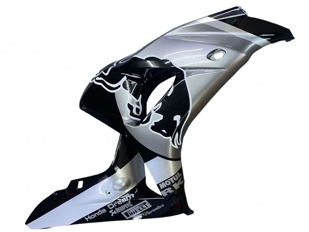 2006-2007 Honda CBR1000RR Motorcycle Fairings - Silver Glossy Black Red Bull