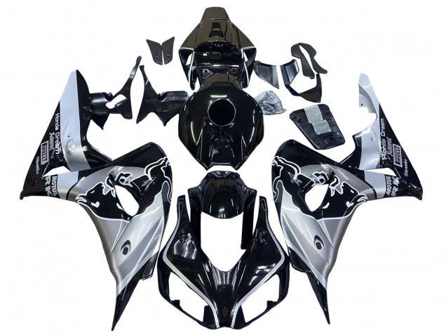 2006-2007 Honda CBR1000RR Motorcycle Fairings - Silver Glossy Black Red Bull