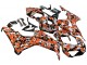2006-2007 Honda CBR1000RR Motorcycle Fairings - Black Orange Silver Camouflage