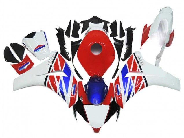 2006-2007 Honda CBR1000RR Motorcycle Fairings - White Red Blue