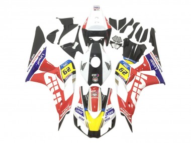 Custom 2006-2007 Honda CBR1000RR Motorcycle Fairings - White Red Yellow Blue Black Givi Elf UniBat 29