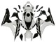 2006-2007 Honda CBR1000RR Motorcycle Fairing Kits - White Glossy Black