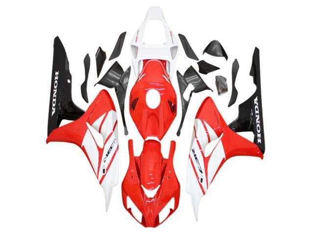 2006-2007 Honda CBR1000RR Motorcycle Fairing - White Red Glossy Black