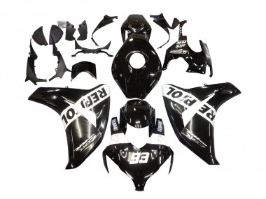 Custom 2008-2011 Honda CBR1000RR Motorcycle Fairings - Glossy Black White Repsol 93