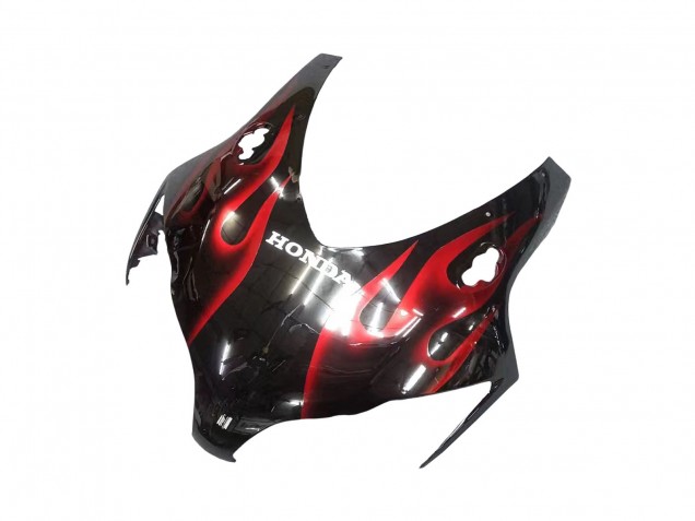 2008-2011 Honda CBR1000RR Motorcycle Fairing - Glossy Black Red Flame