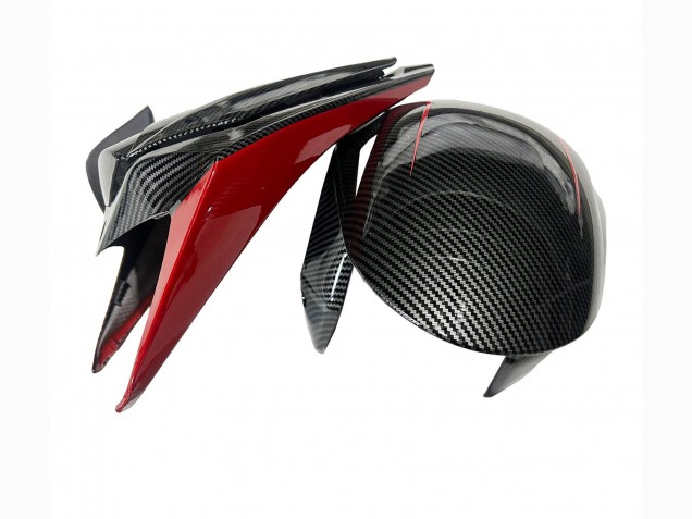 2008-2011 Honda CBR1000RR Motorcycle Fairings - Black Carbon Fiber Red