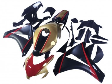 Custom 2008-2011 Honda CBR1000RR Motorcycle Fairings - Gold Red Glossy Black