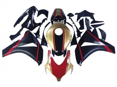 Custom 2008-2011 Honda CBR1000RR Motorcycle Fairings - Gold Red Glossy Black