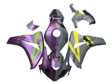 Custom 2008-2011 Honda CBR1000RR Motorcycle Fairings - Purple Green Grey Yellow