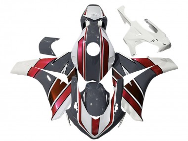 Custom 2008-2011 Honda CBR1000RR Motorcycle Fairings - White Red Grey