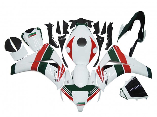 2008-2011 Honda CBR1000RR Motorcycle Fairings - White Red Dark Green