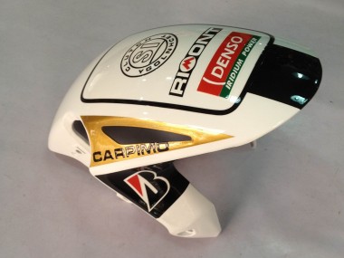 Custom 2012-2016 Honda CBR1000RR Motorcycle Fairings - White Glossy Black Rizoma Playboy