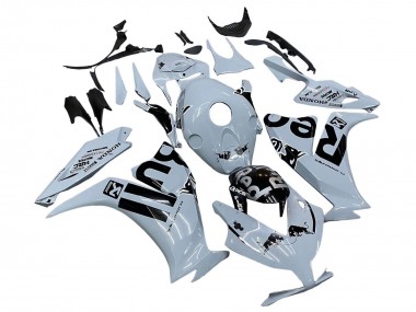 Custom 2012-2016 Honda CBR1000RR Motorcycle Fairings - Light Grey Glossy Black Red Bull