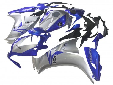 Custom 2012-2016 Honda CBR1000RR Motorcycle Fairings - Silver Blue HRC
