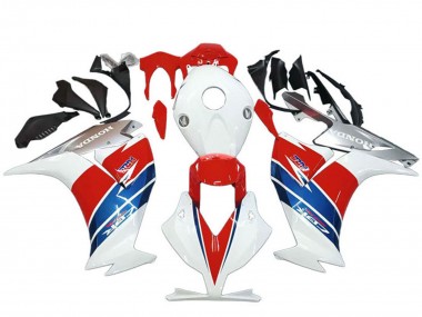 Custom 2012-2016 Honda CBR1000RR Motorcycle Fairings - White Silver Blue Red