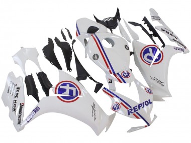 Custom 2012-2016 Honda CBR1000RR Motorcycle Fairings - White Blue Red Repsol