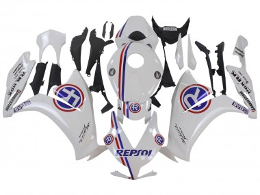 Custom 2012-2016 Honda CBR1000RR Motorcycle Fairings - White Blue Red Repsol