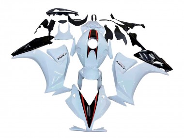 Custom 2012-2016 Honda CBR1000RR Motorcycle Fairings - White Glossy Black