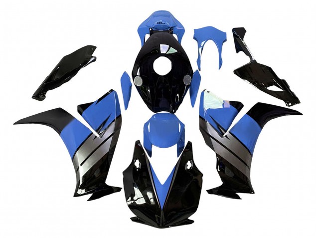 2012-2016 Honda CBR1000RR Motorcycle Fairings - Light Blue Silver Glossy Black
