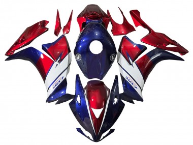 Custom 2012-2016 Honda CBR1000RR Motorcycle Fairings - Red Blue White Fireblade