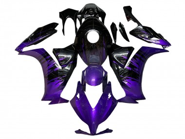 Custom 2012-2016 Honda CBR1000RR Motorcycle Fairings - Purple Glossy Black