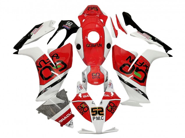 2012-2016 Honda CBR1000RR Motorcycle Fairings - White Red Black Go Fun
