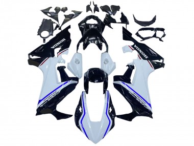 Custom 2017-2023 Honda CBR1000RR Motorcycle Fairing Kits - White Blue Glossy Black