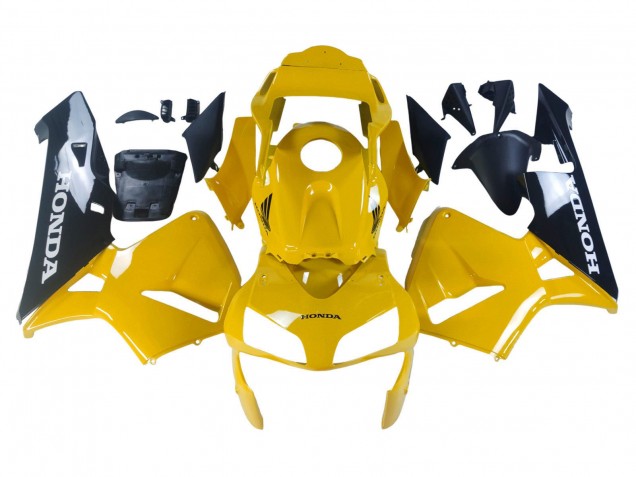 2003-2004 Honda CBR600RR Motorcycle Fairings - Yellow Glossy Black