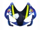 2003-2004 Honda CBR600RR Motorcycle Fairings - Blue Neon Yellow Glossy Black Shark