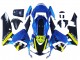 2003-2004 Honda CBR600RR Motorcycle Fairings - Blue Neon Yellow Glossy Black Shark