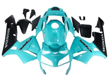 Custom 2003-2004 Honda CBR600RR Motorcycle Fairings - Light Blue Black