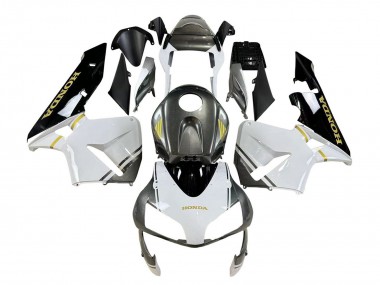 Custom 2003-2004 Honda CBR600RR Motorcycle Fairings - White Yellow Grey Black