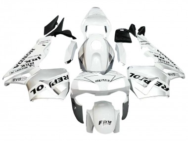 Custom 2003-2004 Honda CBR600RR Motorcycle Fairings - White Silver Black Repsol
