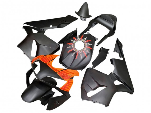 2003-2004 Honda CBR600RR Motorcycle Fairings - Matte Black Orange