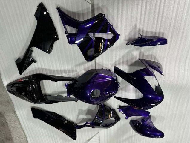 2003-2004 Honda CBR600RR Motorcycle Fairings - Dark Blue Glossy Black