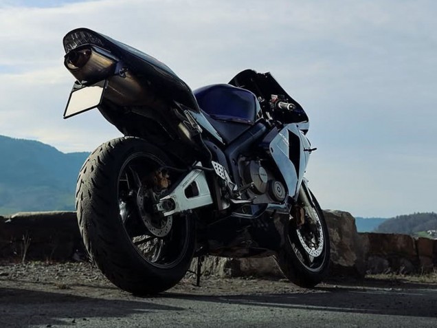 2003-2004 Honda CBR600RR Motorcycle Fairings - Dark Blue Glossy Black