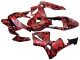 2003-2004 Honda CBR600RR Motorcycle Fairings - Black Red Grey Camouflage
